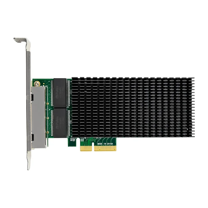 PCIe X4 I210-T4 기가비트 쿼드 포트 RJ45 구리 트위스트 페어 케이블 산업용 카메라 비전 네트워크 카드