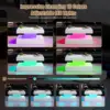 White LED Coffee Table with Storage for Living Room Modern Smart Tall Square Center Table 2 Tier Display Shelf 20 Colors 4