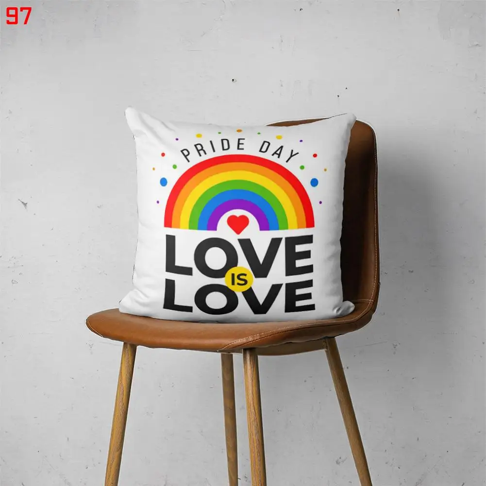 

PRIDE MONTH 00097 Customizable Bedroom Bed Sofa Hotel Car Lumbar Pillow Fashion Decorative Cover