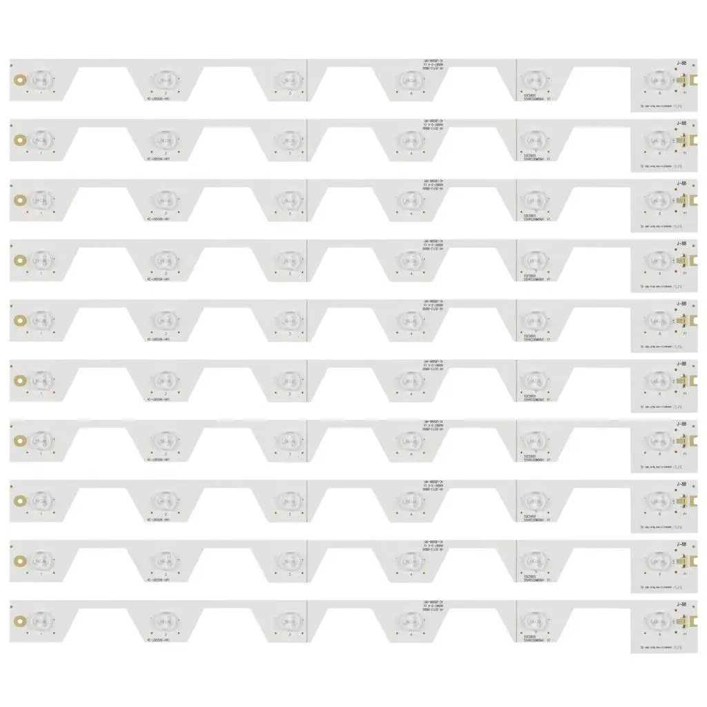 Led Bar para Thomson 55fa3203 55fa3213 55ua6406 4c-lb5506-hr1 Yh1 55hr330m06a1 Tmt_55e5800_10x6 B55a858u D55a561u B55a658u 10 Pcs