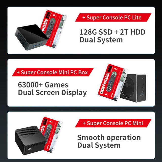 Disco duro externo portátil con más de 63000 juegos, HDD de 2TB, Plug And Play para PS2/PS3/WII/WIIU/PS1 6