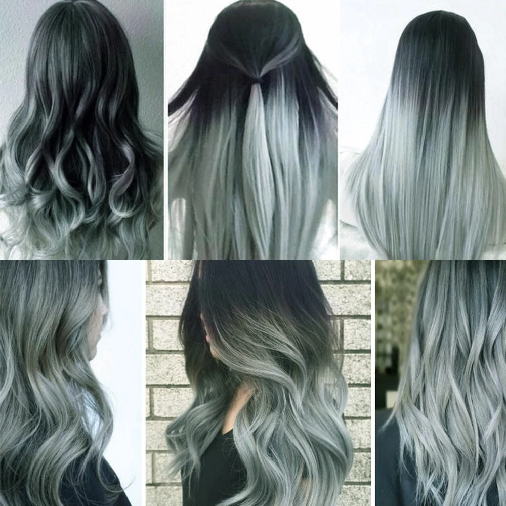 Balayage Ombre T1B-Grey Color Tape in Extensions Human Hair Machine Remy Skin Weft Natural Hair Extensions 50G