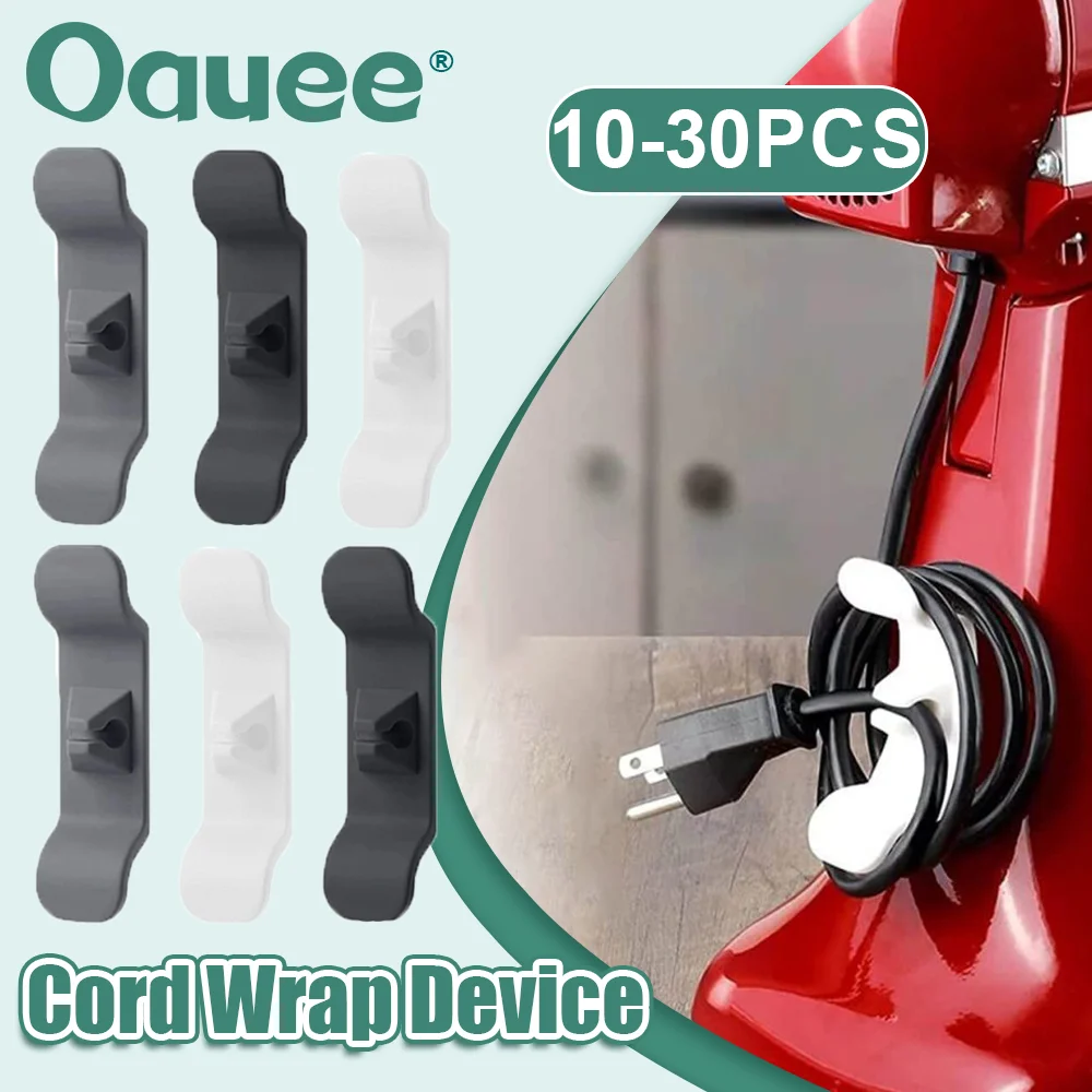 Cord Wrapper Organizador Clipes, Hider Fio, Enrolador de Cabo, Home Storage Management, Utensílios de Cozinha, Stand Blender, Misturadores, 10-30Pcs