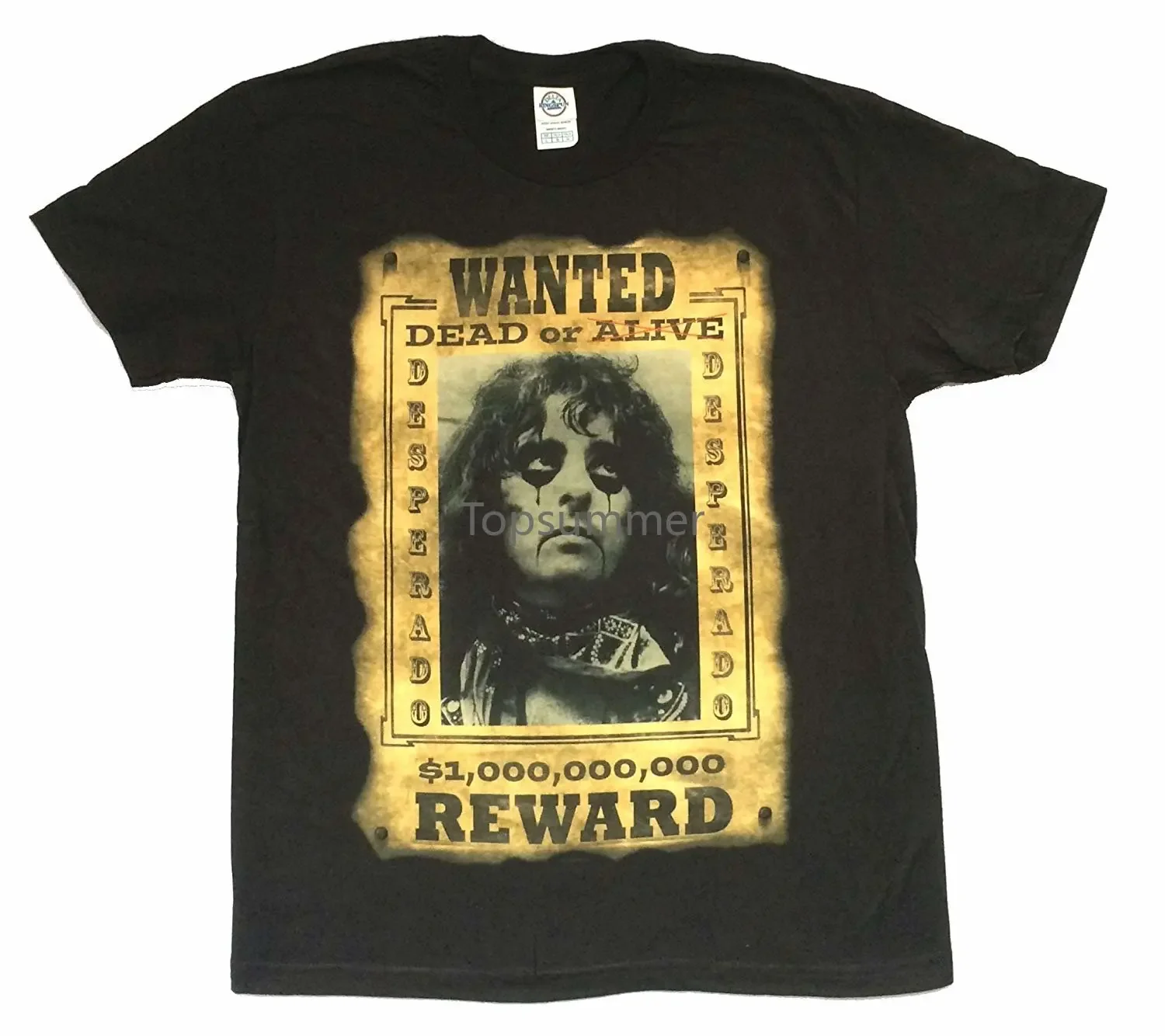 

Черная футболка с надписью «Alice Cooper»