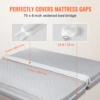 VEVOR Bed Bridge Mattress Connector for Adjustable Bed Mattress Gap Filler with Heavy Duty Metal Buckle Strap 25D Memory Foam 3