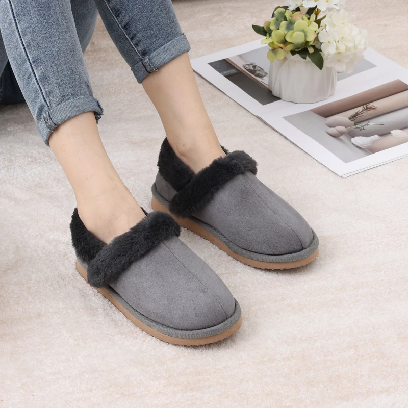 Shevalues Winter-Hausschuhe aus Memory-Schaum für Damen, Plüschfutter, Innenschuhe, gemütliche, lässige Schlafzimmer-Hausschuhe, pelzige, warme Damen-Hausschuhe – Detail 10