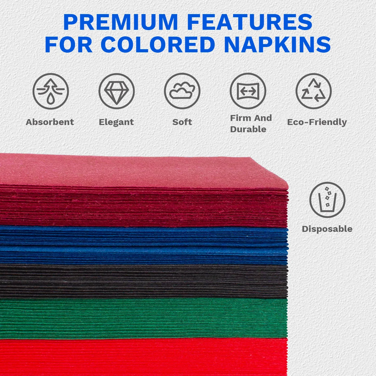 Description Picture 2 of itemJINYUDOME 25/50Pcs Disposable Linen-Feel Dinner Napkins,20*40cm Colored Napkin Towel,Prefold Paper Napkin Pads For Party Wedding