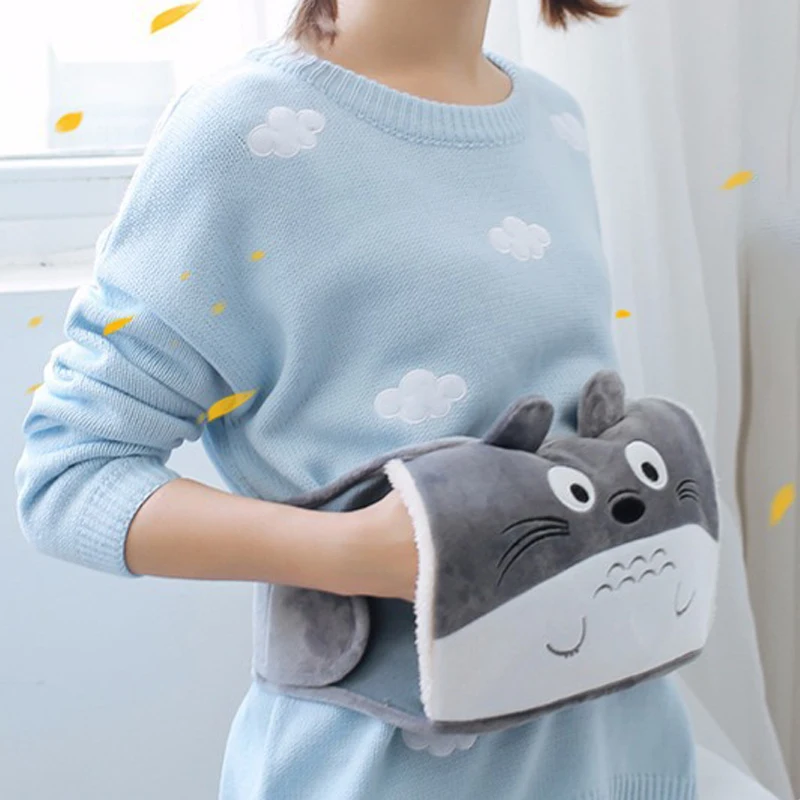 카와이 뜨거운 물병 벨트 핸드 워머 귀여운 동물 핸드백 뜨거운 물 가방 여자를위한 뜨거운 물병 히터 Christma 선물