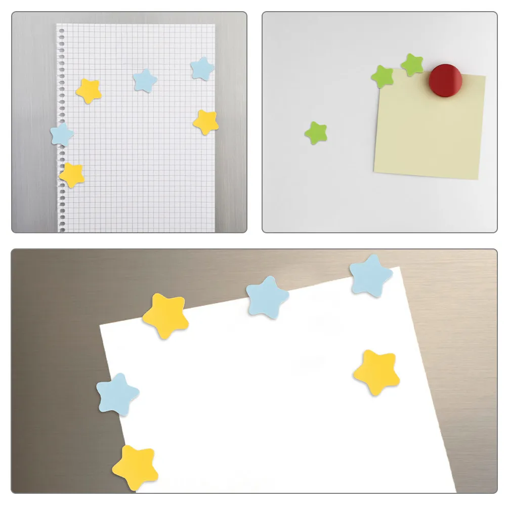 100Pcs 보상 차트 스티커용 자기 자석 별 모양 스티커, 동기 부여 교실 장식, 냉장고 화이트보드 표면, 학생 성과 표시용