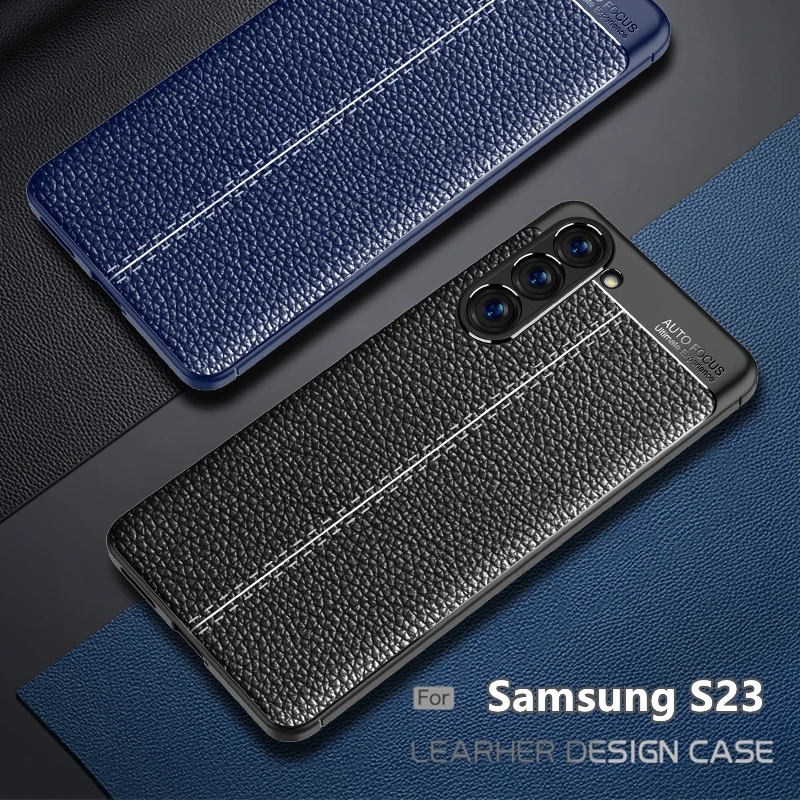 Per Samsung Galaxy S23 Custodia Per Samsung S23 S 23 Plus Ultra Capas Antiurto Tpu Paraurti In Pelle Fundas Samsung S23 Cover