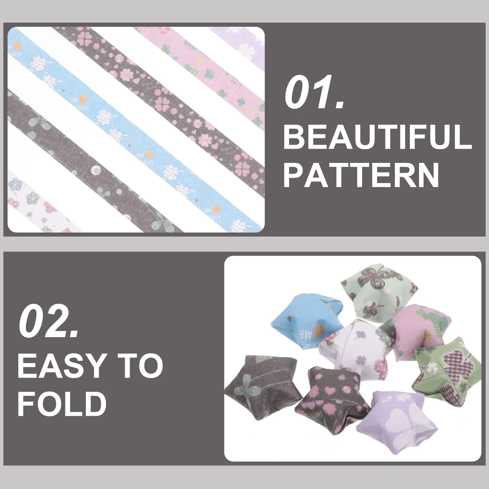 540 Pcs origami paper stars hand festival folding four leaf strip strips children kids