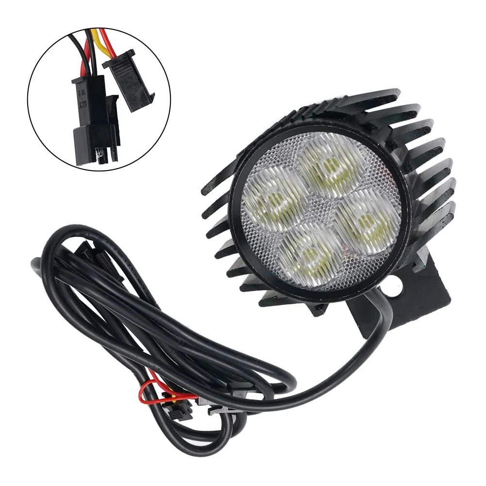 

2 In 1 Horn Headlight Electric Scooter Big Front Light For KUGOO PRO 12-80V Ebike Night Safety Warn Lamp E-Scooter Accessorie