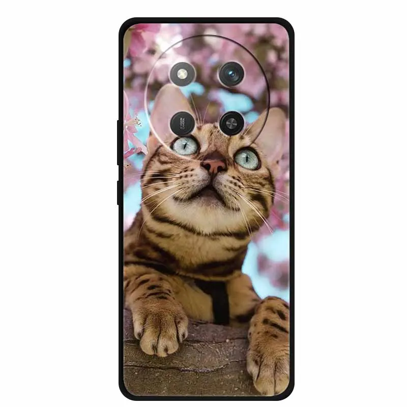 Cat Print Soft TPU Silicone Phone Cover - Lovely Painted Design
