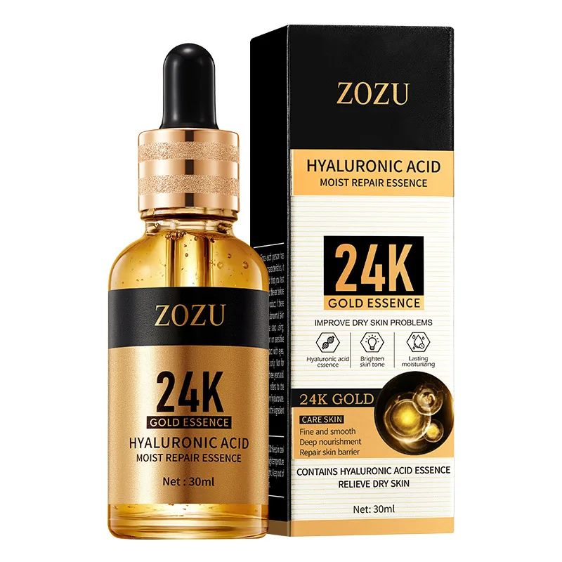 30ml 24K Gold Face Essence Hyaluronic Acid Repair Serum Moisturizing and Softening Your Face Skin To Make You Shine and Beauty 2