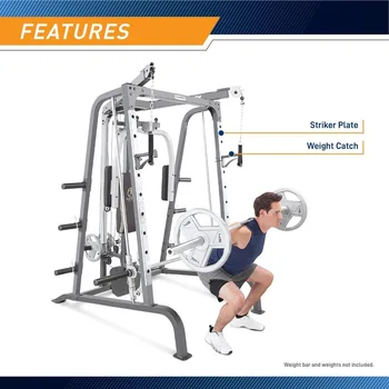 Cage Workout Machine Full Body Training Home Gym Equipment System with Leg Developer, Press Bar, PEC Deck 6