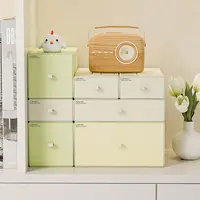 Colorful Desktop Stackable Organizer Drawer Office Accessories Storage Box Makeup Plastic Storage Container Bathroom Storage 2