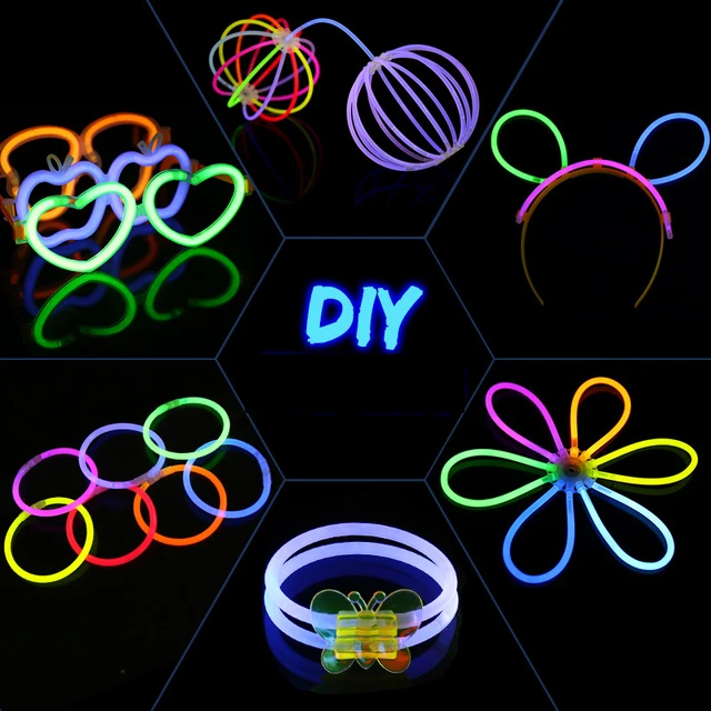 Fluorescence Light Glow Sticks Multicolor Neon Light Luminous Necklace Bracelets For Concert Event Festive Party Decor Supplies 2