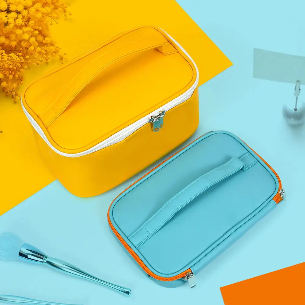 

Foldable Large Capacity Makeup Bag Waterproof Pouch Toiletry Bag Multi Colors Cosmetic Lovely Zipper Bag Brushes Storage Case