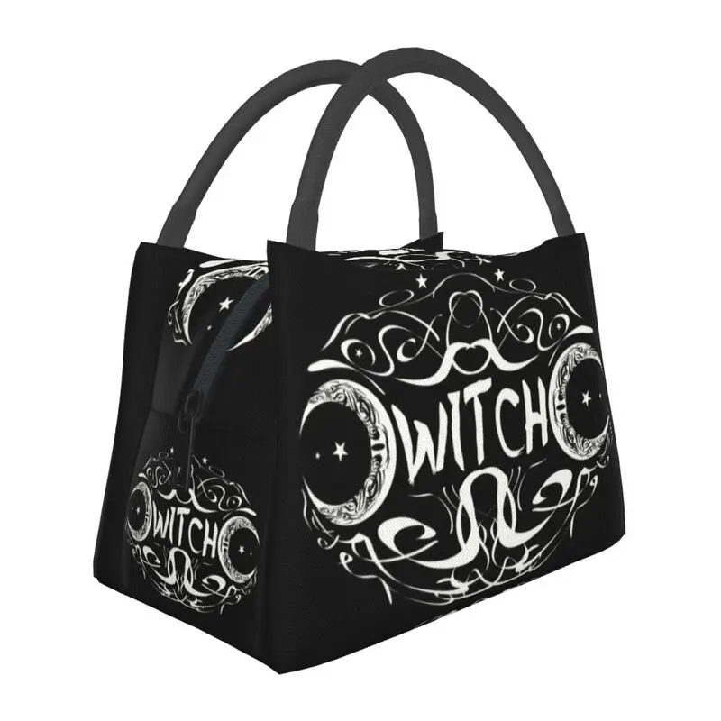 

Custom Witch Tripple Moon Lunch Bag Men Women Cooler Thermal Insulated Lunch Boxes for Picnic Camping Work Travel