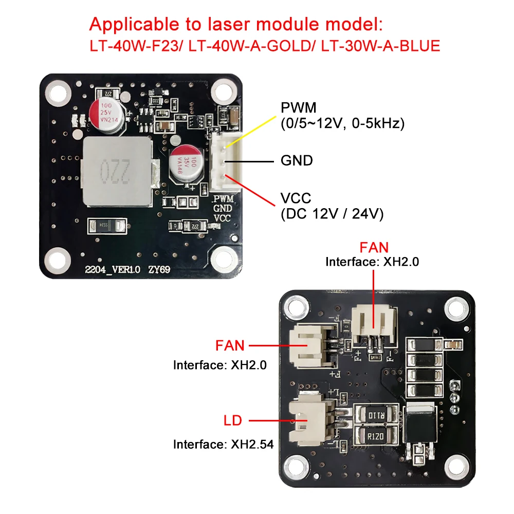 LASER TREE 20W 40W 80W Laser Driver for Laser Engraving Cutting Head Module Engraver Wood Working Tools Accessories laser module laser machine spare parts