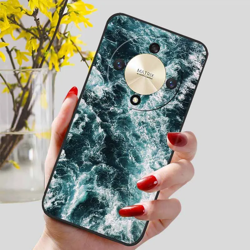 Custodia Morbida Per Honor Magic 6 Lite 5G – Silicone Antigraffio E Antiurto, Bumper Sottile E Leggera (Nero) - 2