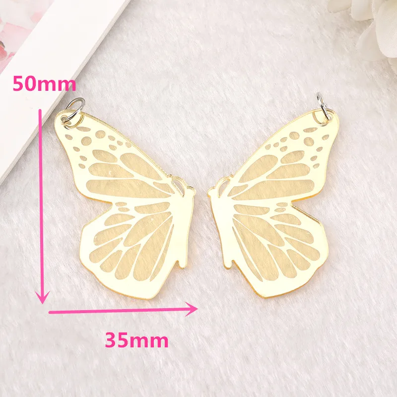 Pink Butterfly Earrings Model