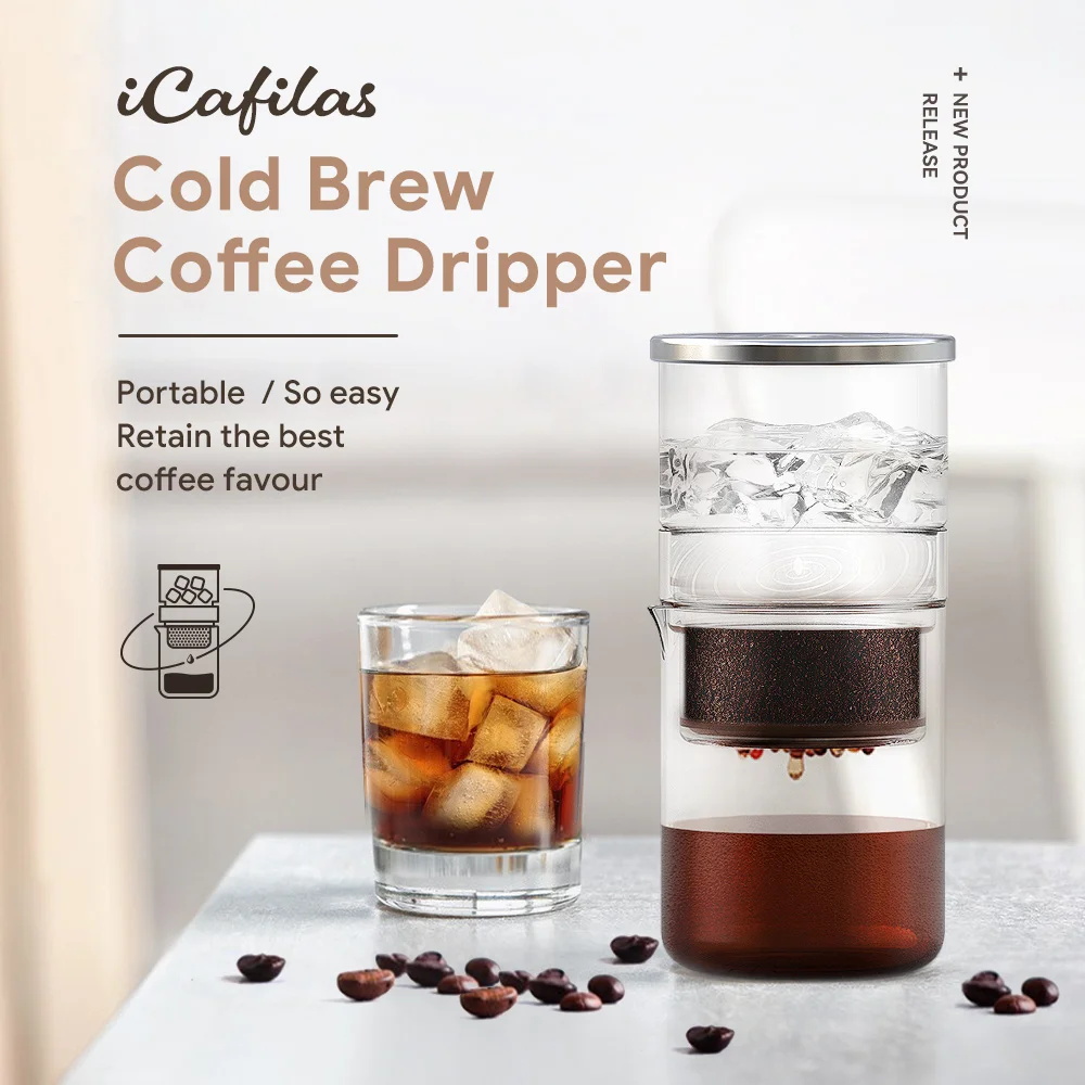 iCafilas300mlColdBrewCoffeedripperhomemadeicedripcoffeefoodgradesilicone