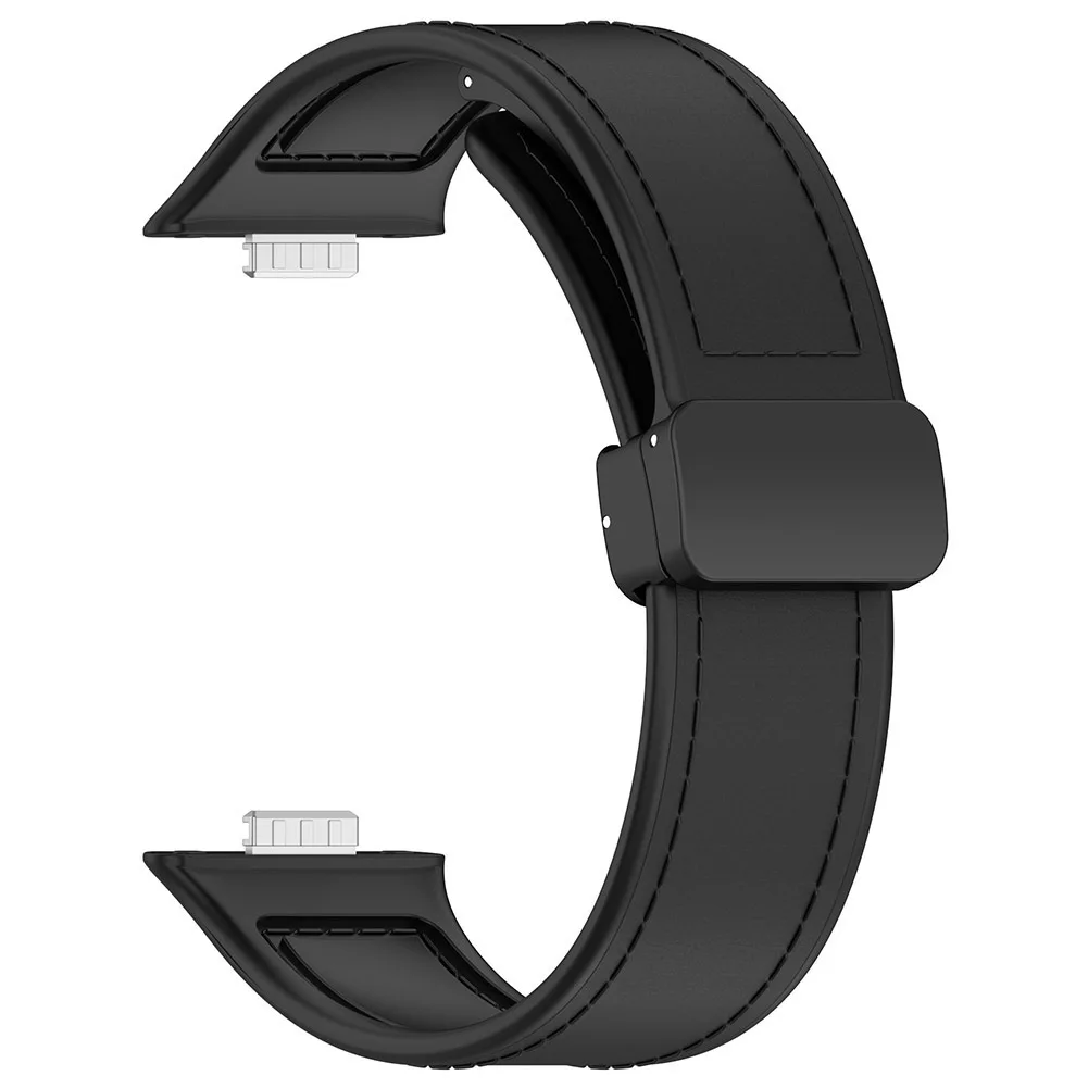 Premium Leather Magnetic Sport Strap for Smartwatches - Elegant Bracelet Accessory