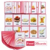 26 Categories Kids Cards Fruits Animal Learn English Word FlashCards Children Homeschool Supplies Educational Toys Montessori 6