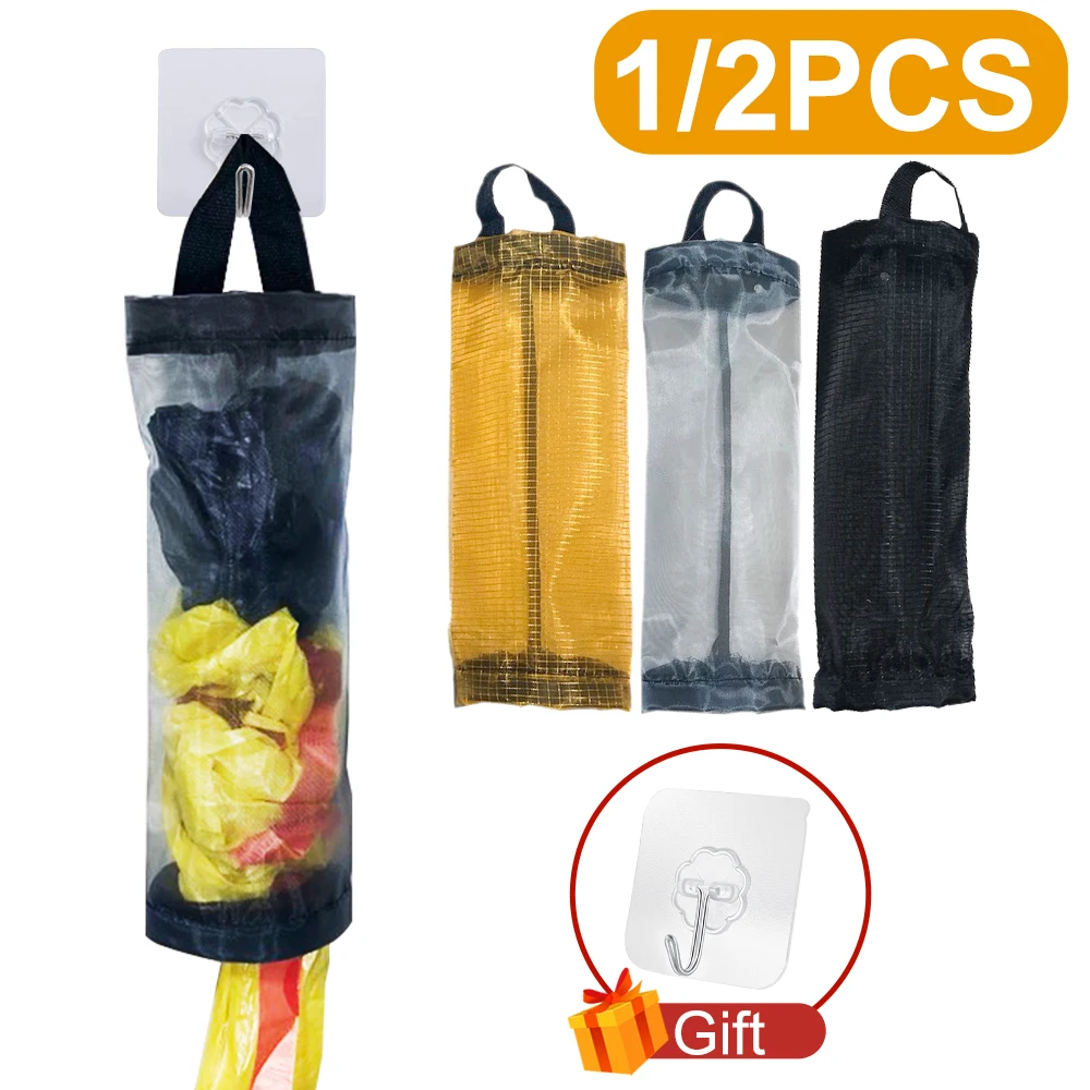 1/2 Pcs Large Grocery Bags Holders Plastic Bag Organizer With Hook