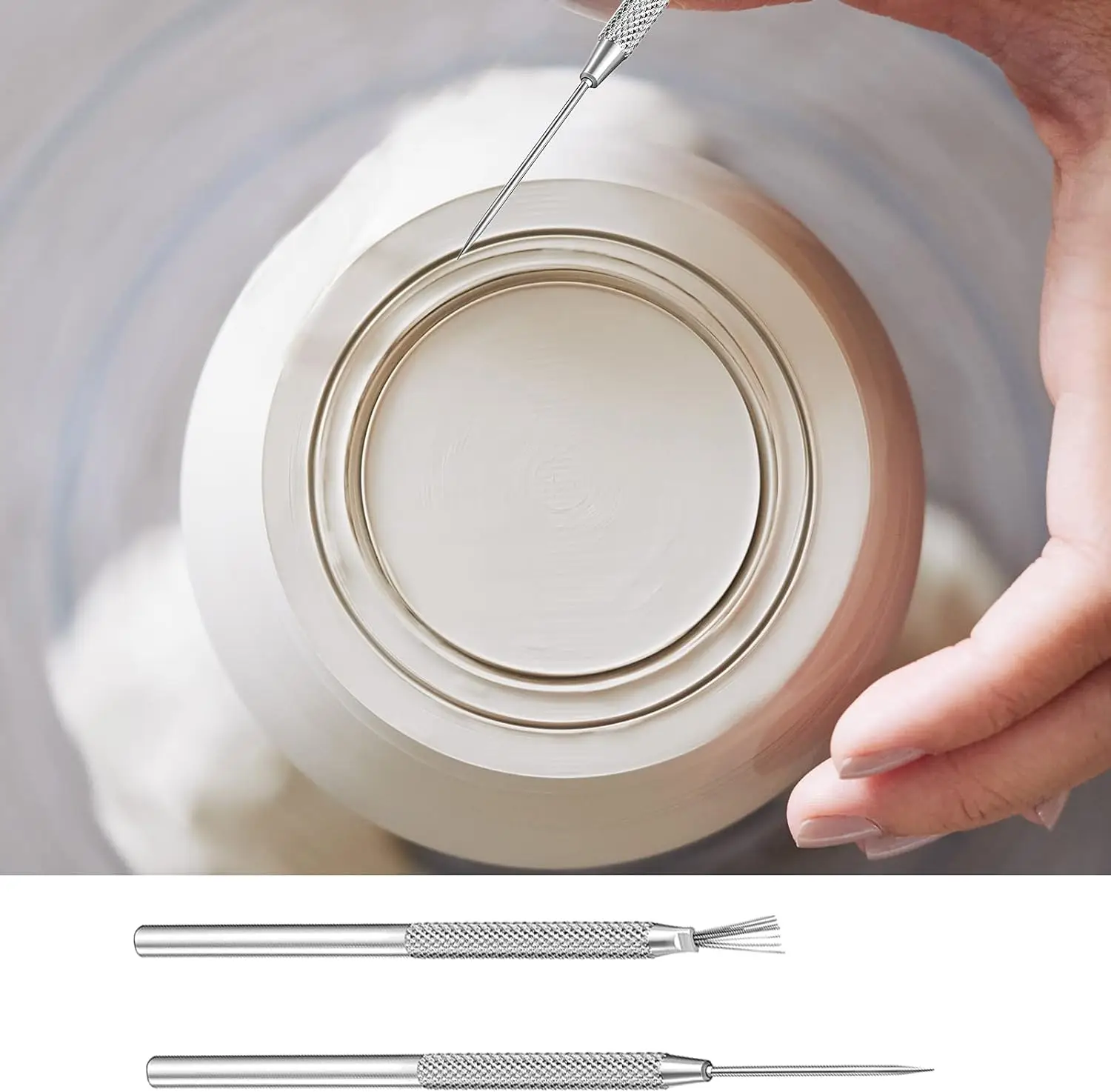 Polymer Clay Tools Pottery Tools Clay Sculpting Tools Pottery Sculpting Tools Clay Craft Tool 6Pcs Clay Ceramic Needle Detail Tools Feather Wire Texture Tool For Clay Pottery Sculpting Tool Kit Detail Sculpture Feather Pin
