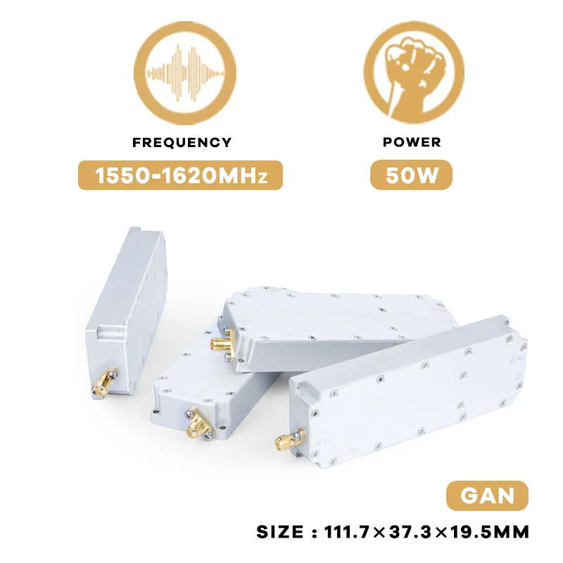 

50W 1550-1620MHz Anti Drone Detect Module RF Power Amplifier PA UAV Signal Jamming With Signal Generator Autel FPV C-UAS