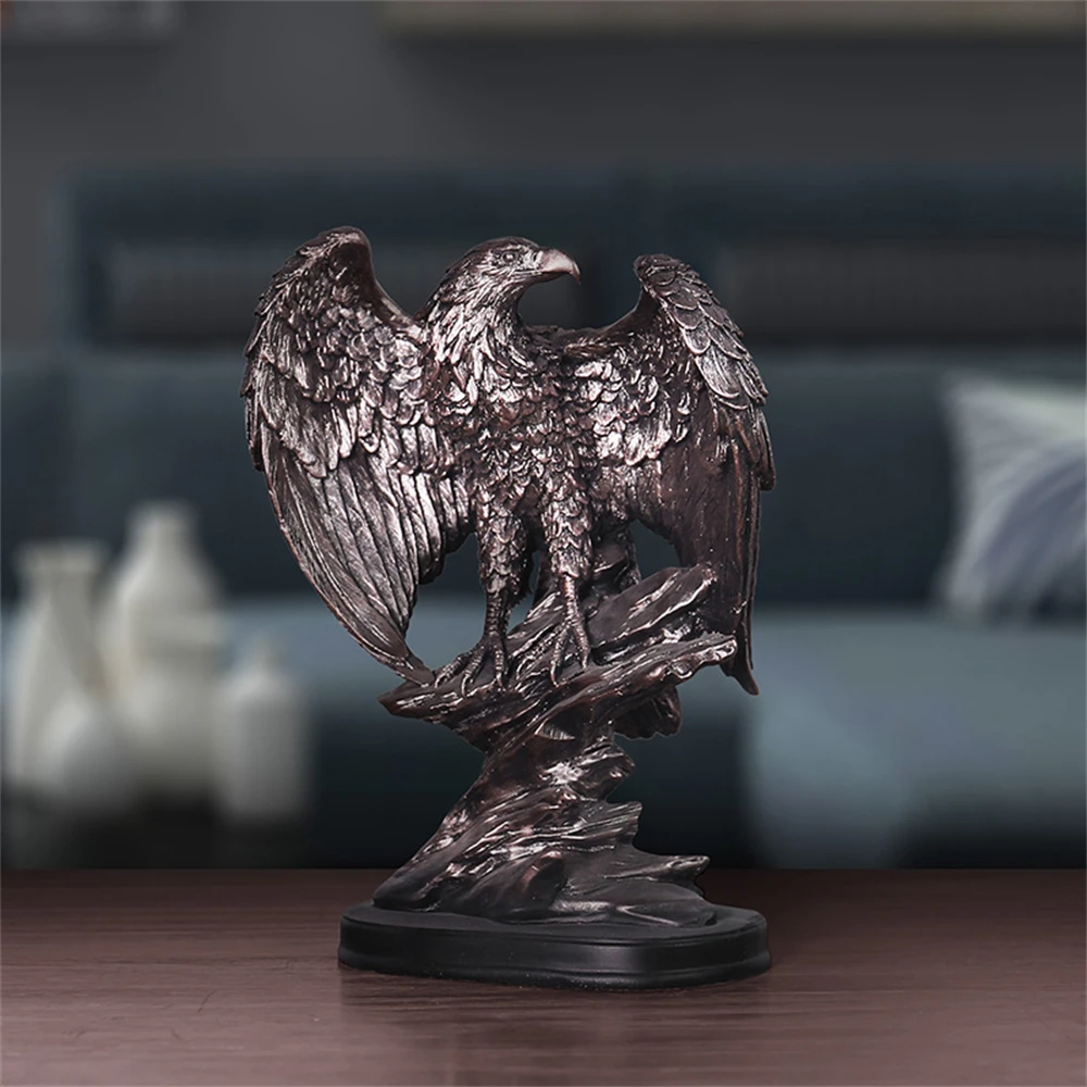 Statue de tête d'animal en résine créative, figurine d'aigle, sculpture  léopard géométrique, décoration de bureau à domicile, ornement artisanal -  AliExpress