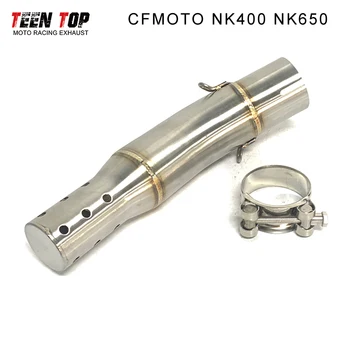 NK400 NK650 Motorcycle Exhaust Escape Muffler Middle Contact Pipe For CFMOTO NK 400 NK 650 Motorcycle Exhaust Middle Link Pipe