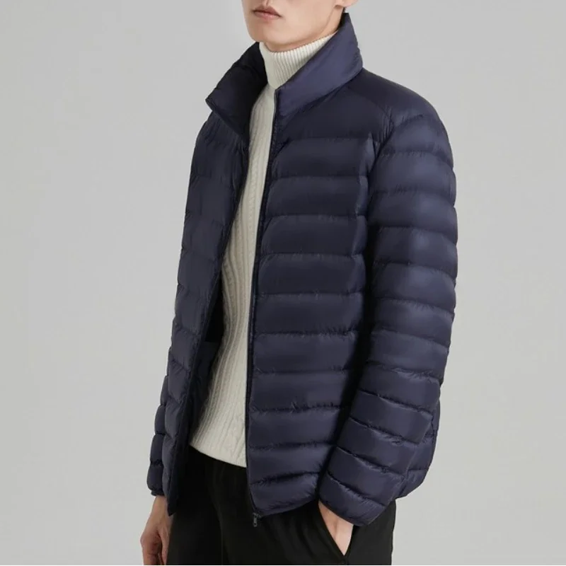 

Down Jacket Men Clothing Autumn Winter Male Light Short Down Jacket Black Hooded Down Coat Men Parkas Casacas Para Hombre Zm703