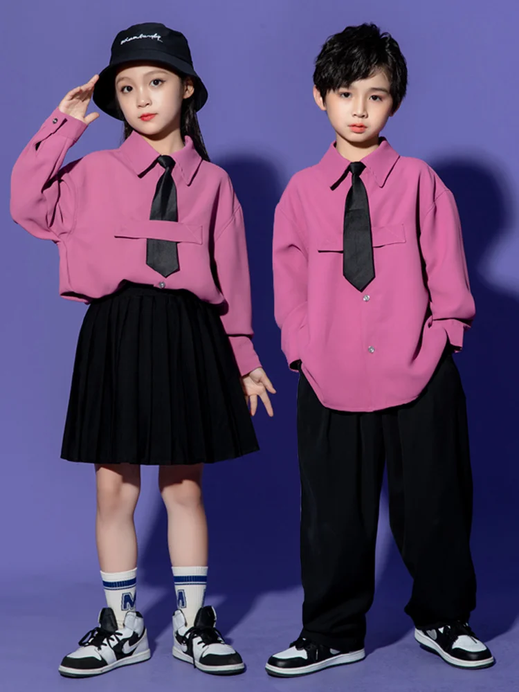 

Children's Street Dance Set Boys' Shirts Hiphop Blast Street Girls' Hip Hop Dance Dress Performance Dress Chorus Dress
