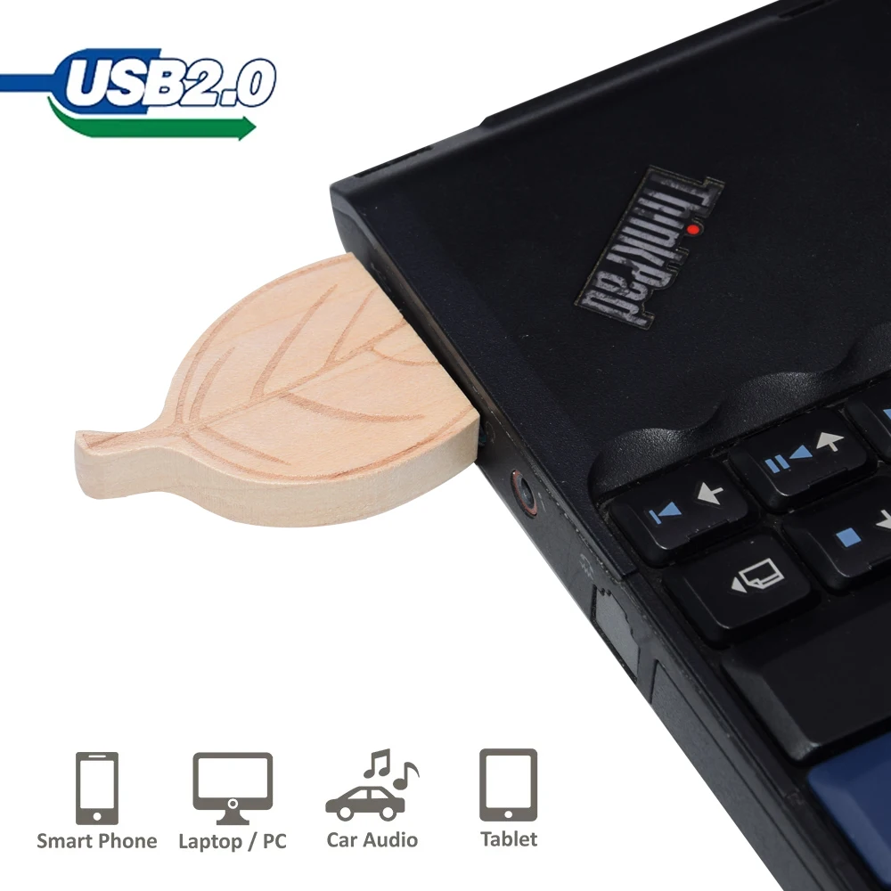 나뭇잎 USB 플래시 드라이브 나무 잎 상자, USB 2.0 메모리 스틱, 128GB 펜 드라이브, 32GB 펜 드라이브, 64 GB 크리에이티브 선물