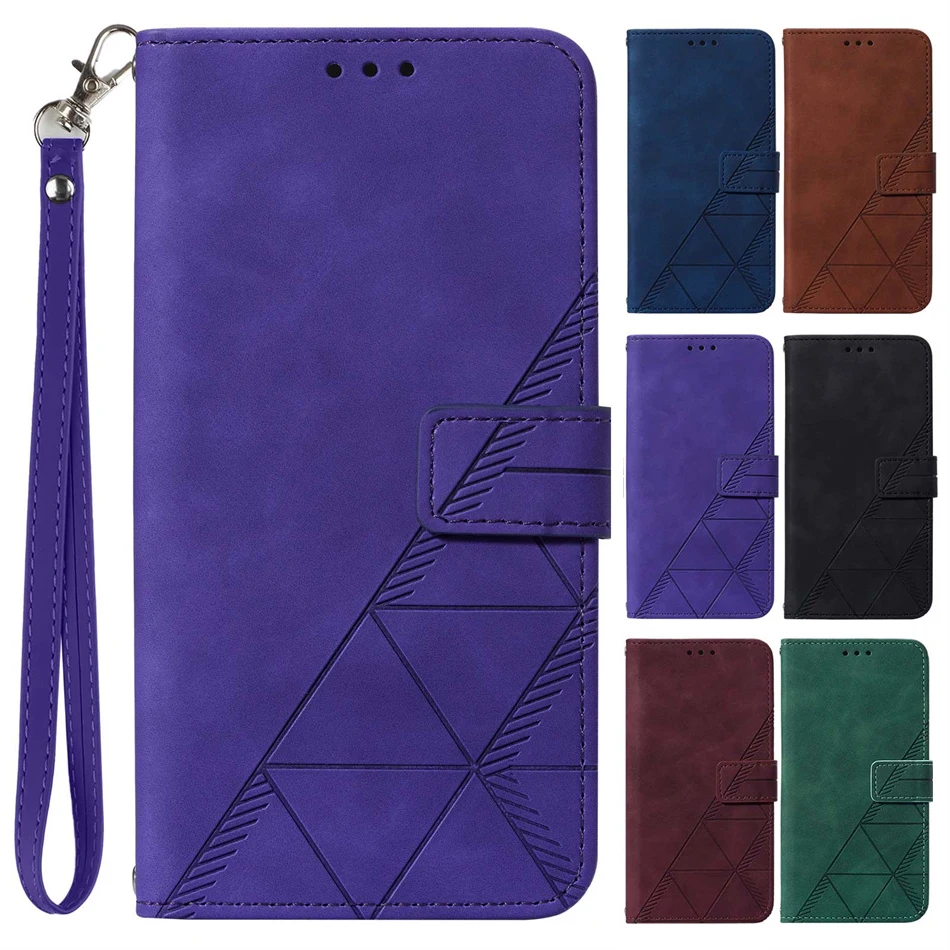 Per Zte Libero 5G Iii Flip Custodie Per Telefoni Vintage Su Blade A52 A72 5G Custodia Business Marble Plaid Wallet Exotic Protect Cover