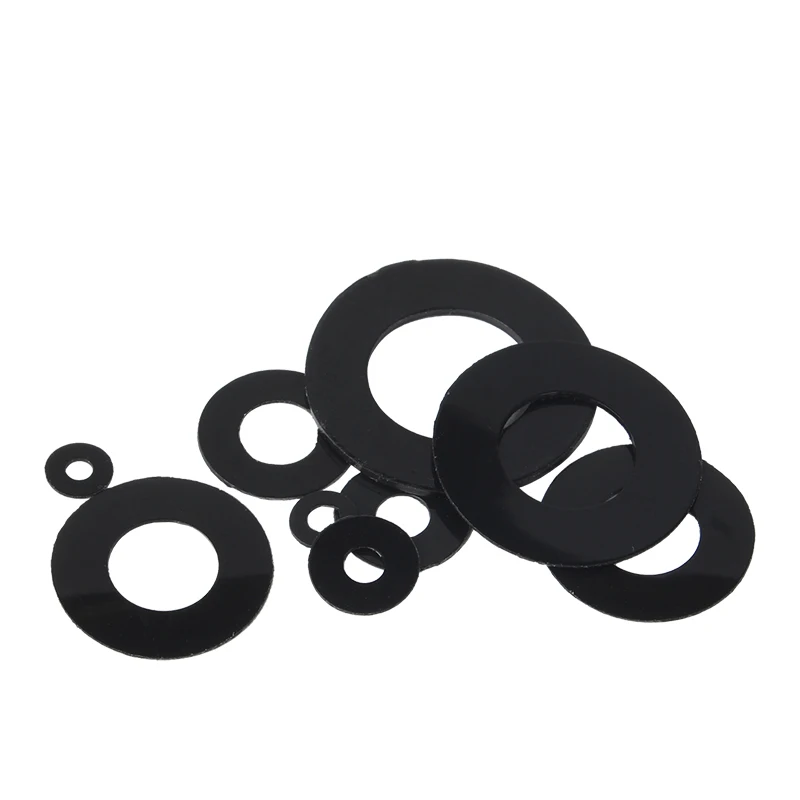 Description Picture 5 of item50/ 100pcs 0.3/ 0.5/ 0.8mm Black/ White Plastic Nylon Ultrathin Washer Flat Ring Seal Washer Gasket M2 M2.5 M3 M4 M5 M6 M8 M10