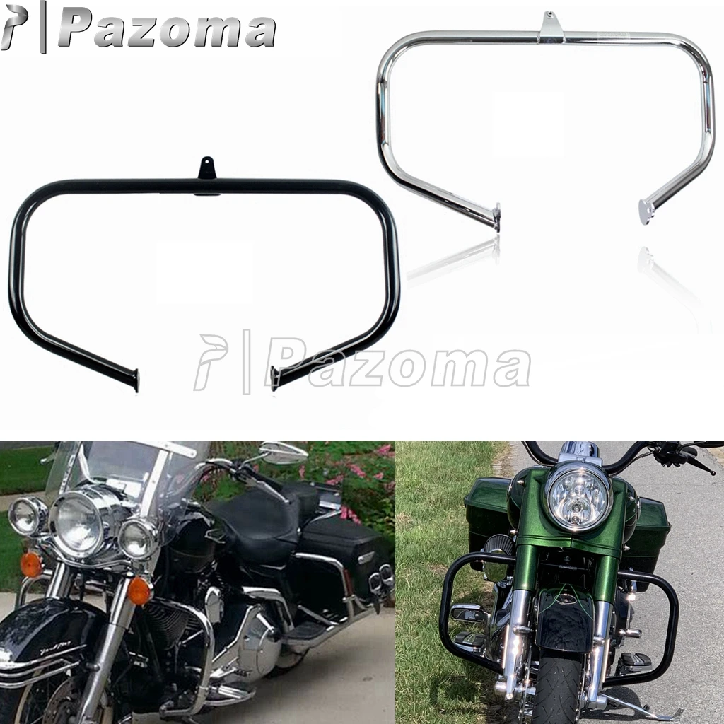 

Защитный кожух двигателя мотоцикла, стальной бампер для Harley Road King Electra Street Glide FLHX FLHR FLHT 1/4-14, 1-1997 дюйма