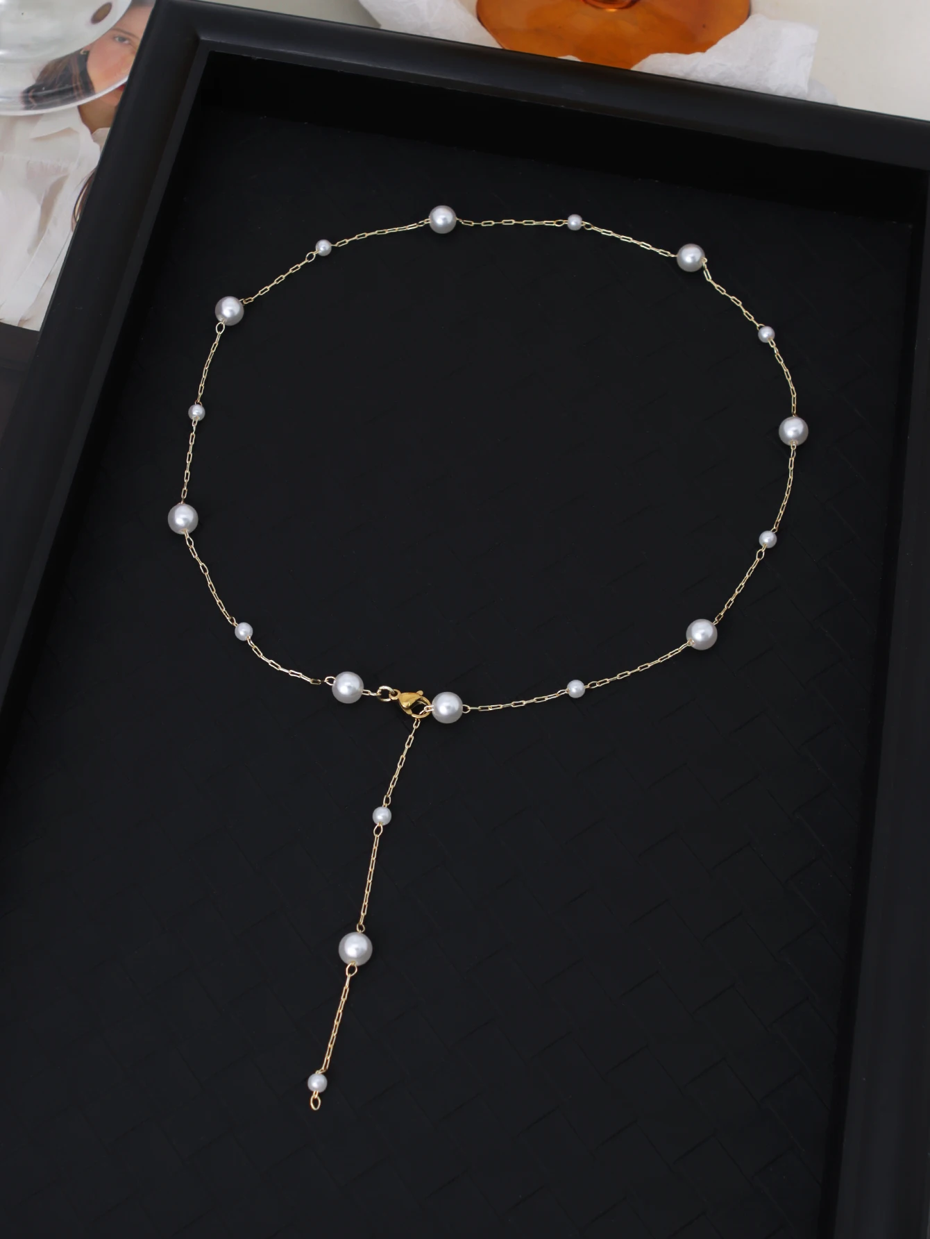 Necklace Y-Shaped Long Adjustable Lariat for Women