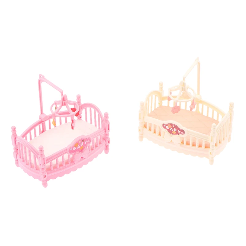 1/12 Puppenhaus Simulation Mini Krippe Baby Bett Modell Puppenhaus Schlafzimmer Möbel Dekoration Puppen Haus Zubehör – Detail 8