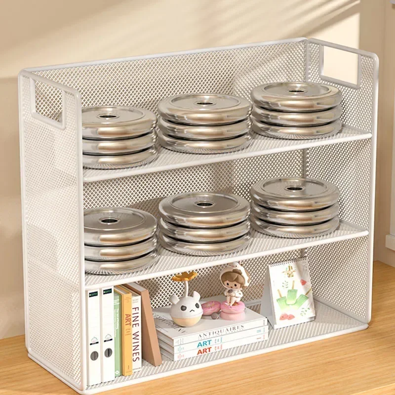 Desk Organizer Magazine Holder Vintage Iron Multilayer Bookcase Shelf Household Revistero Metal Furniture Offices
