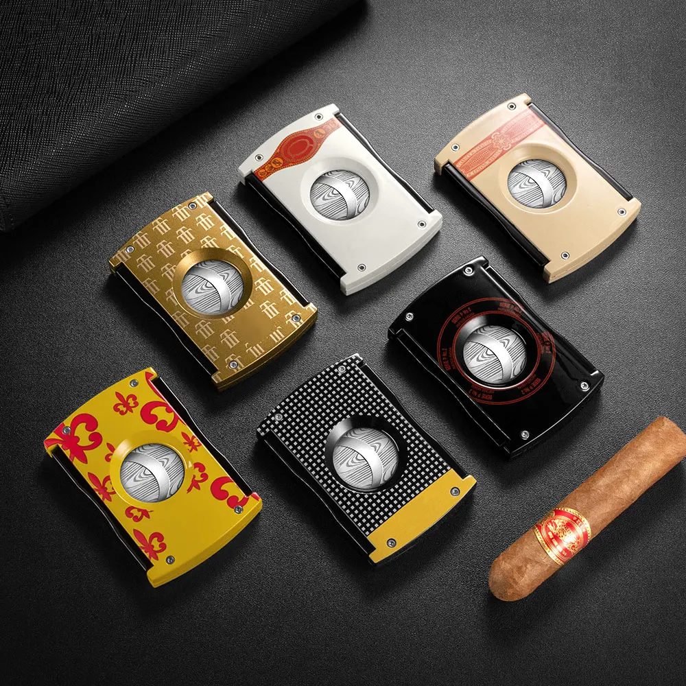 Cigar Cutter Stainless Steel Blade Cigar Scissors Christmas Gift Package with Logo Multiple Styles Sharp Portable CLE-2023IB 3