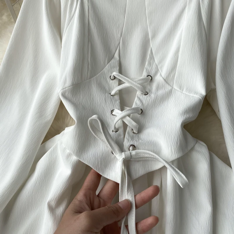 L'Or・LAUBE BLANC   Shirring Gather Dress