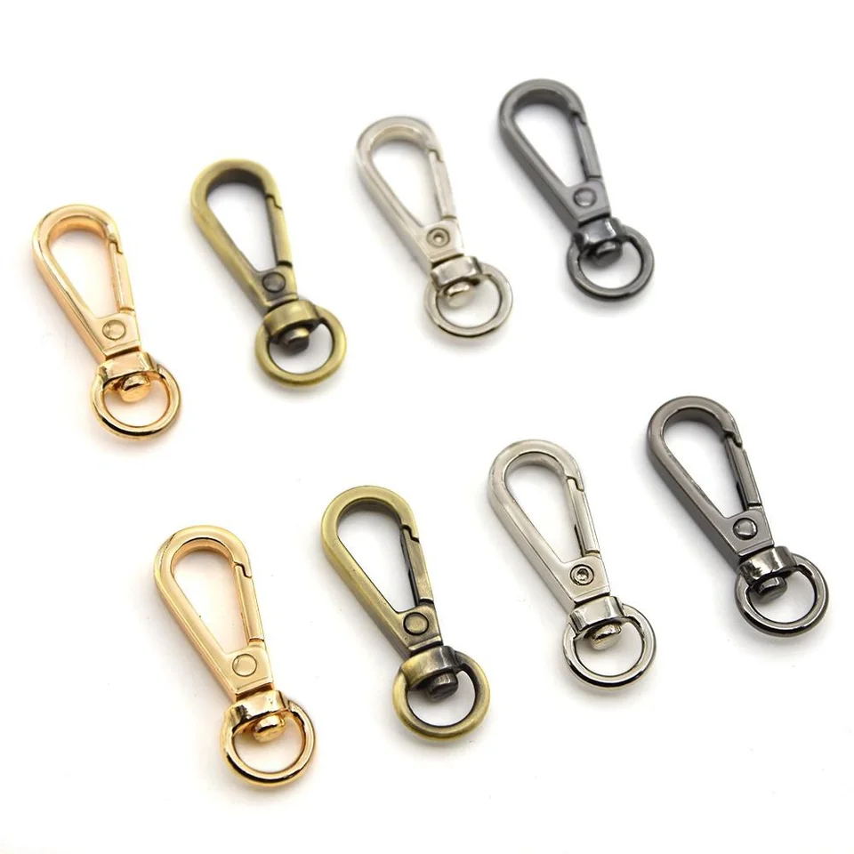Lot De 50 Porte-clés Clips Métalliques 32 Mm Avec Anneaux - Pour Bracelets, Ceintures, Sangles DIY