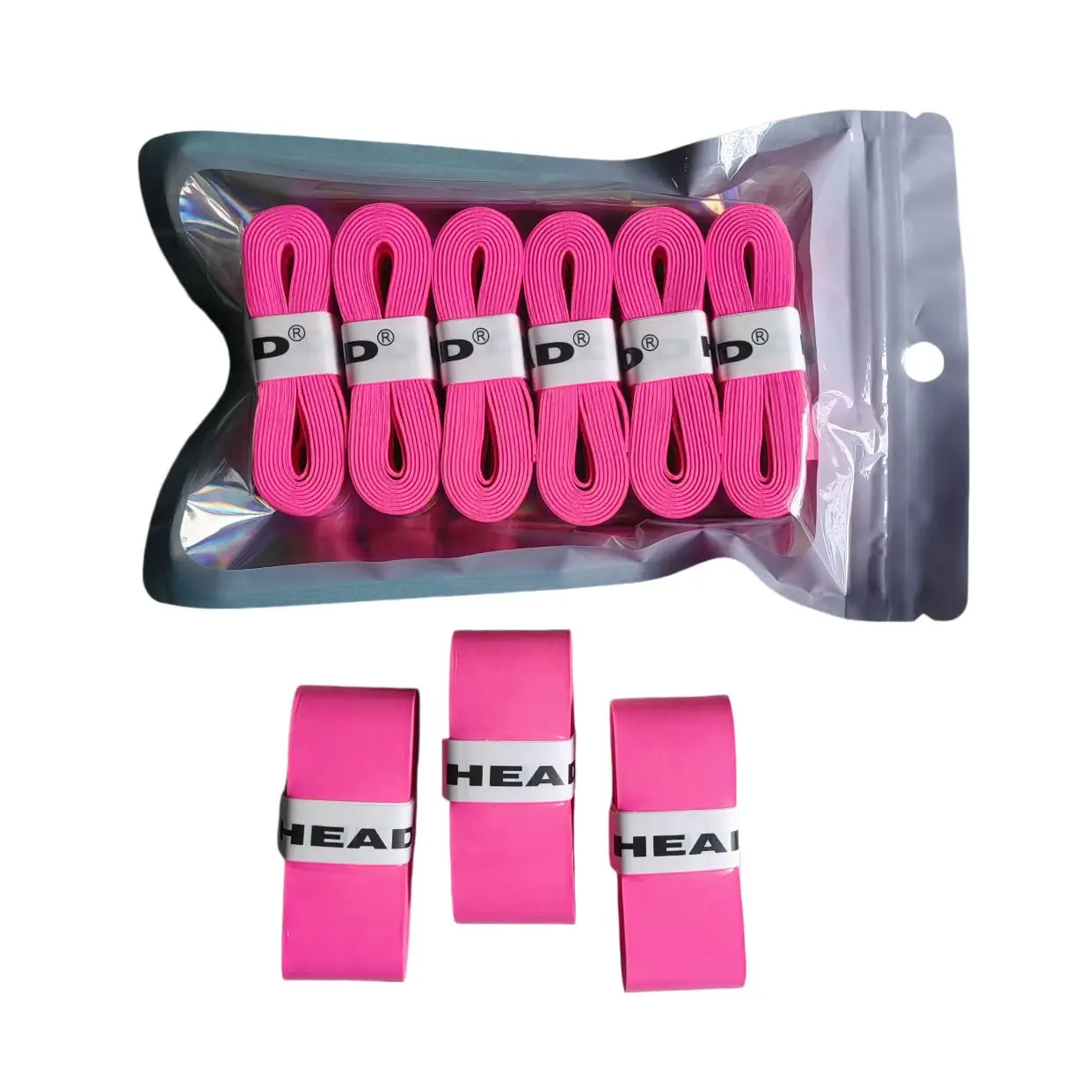 head 6pcs Overgrip Sweat Band Absorption Sticky PU Tennis Racket Padle Grip Hand Glue Tennis Badminton Racket Grip Belt