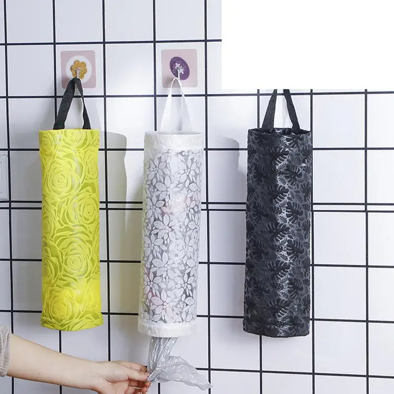 Grocery Hanging Bag Holder Wall Mount Plastic Bag Holder Dispenser