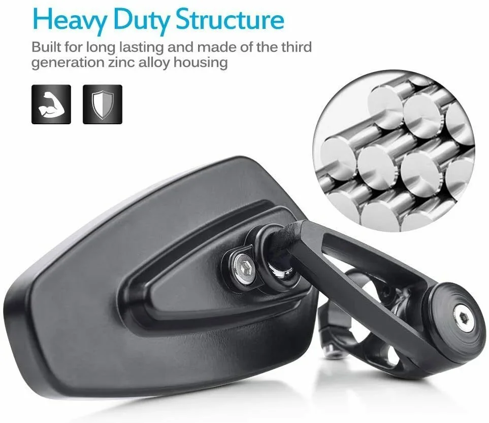 Motorcycle Mirror Handlebar Side Mirror 7/8