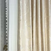 Relief Luxury Gold Wire Window Curtains High-precision Leaf Jacquard Bedroom Curtains Beige Premium Color Curtains Decoration 4